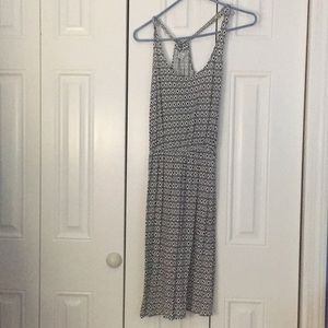 Old Navy Casual Black and White Print Dress
